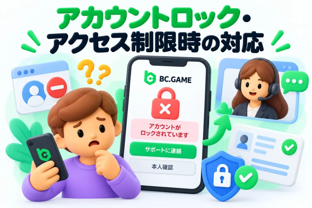 BC.Gameのアカウントロック解除と対処法