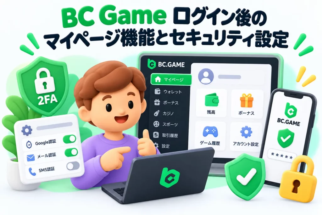 BC.Gameのアカウントセキュリティ設定