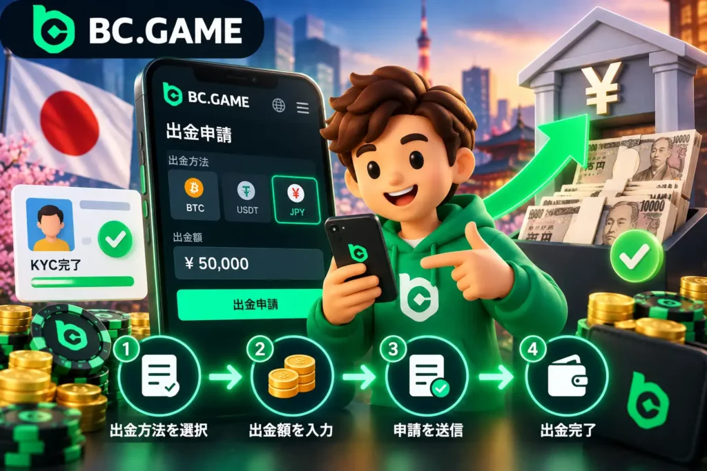 BC.GameのKYC完了後の出金手順