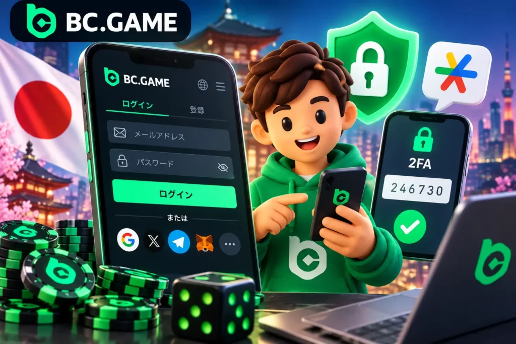 BC.Gameログインと2段階認証の設定