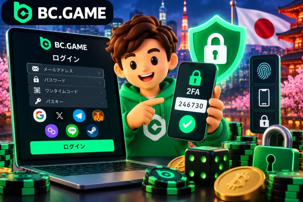 BC.Gameログインと2段階認証2FAの設定