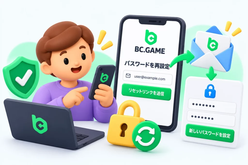 BC.Gameのパスワード再設定手順